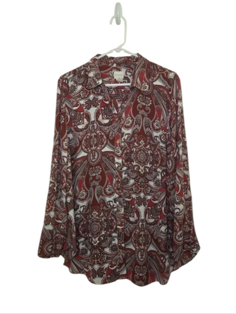 Women's Chico's Paisley Print Top Sz 3 /XL